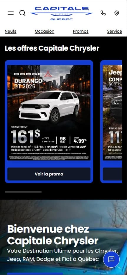 Site mobile Chrysler